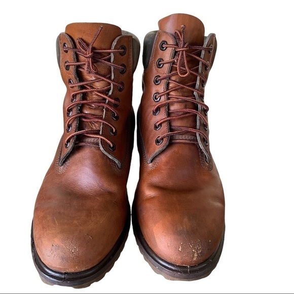 Timberland 6\' Premium 11066 Mens Brown Leather Boots Waterproof Size 8.5 wide